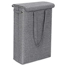 Slim Laundry Basket with Cover Space Foldable Laundry Hamper Collapsible