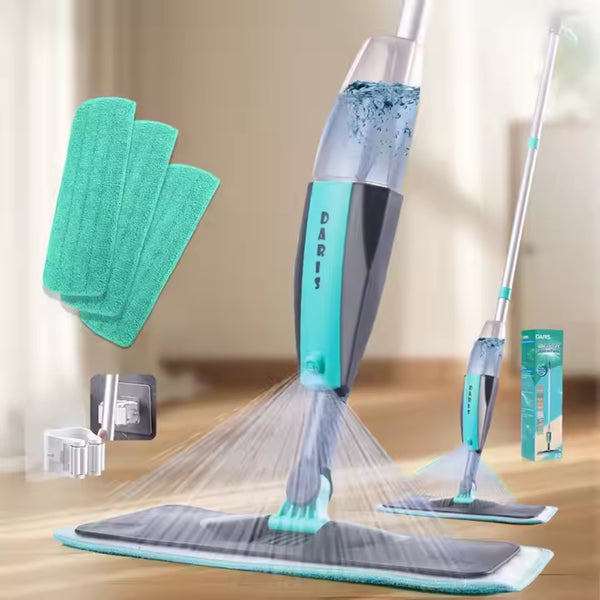 Magic Floor Cleaning Sweeper Brooms With Microfiber Pads 360° Rotation