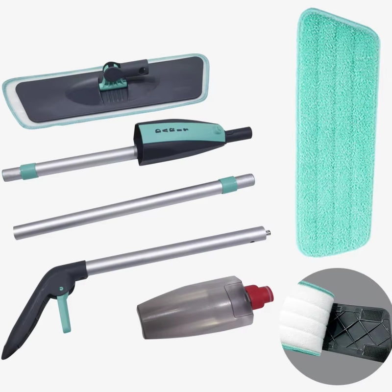 Magic Floor Cleaning Sweeper Brooms With Microfiber Pads 360° Rotation