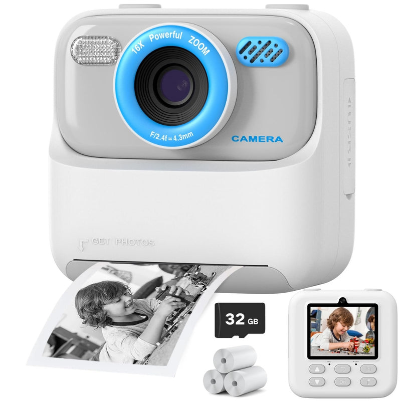 Kids Instant Camera 1080P HD Dual Lens Selfie Digital Camera