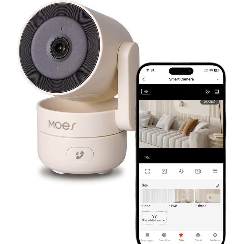 Smart Security Camera 4MP HD Infrared Night Vision Motion Sound Detection