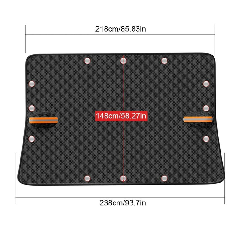 Large Magnetic Snow Cover for Car Windshield