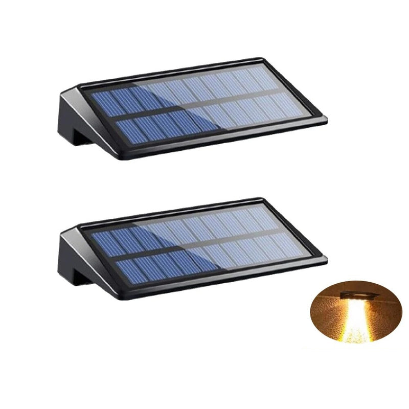 2 Pack Solar Wall Lights LED Solar Fence Outdoor Waterproof Lights
