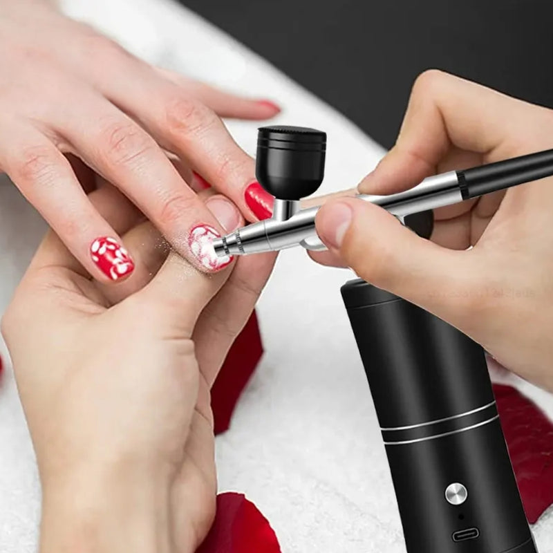 Airbrush Nail Art Paint Spray with Compressor Air Brush Gun Mist Sprayer