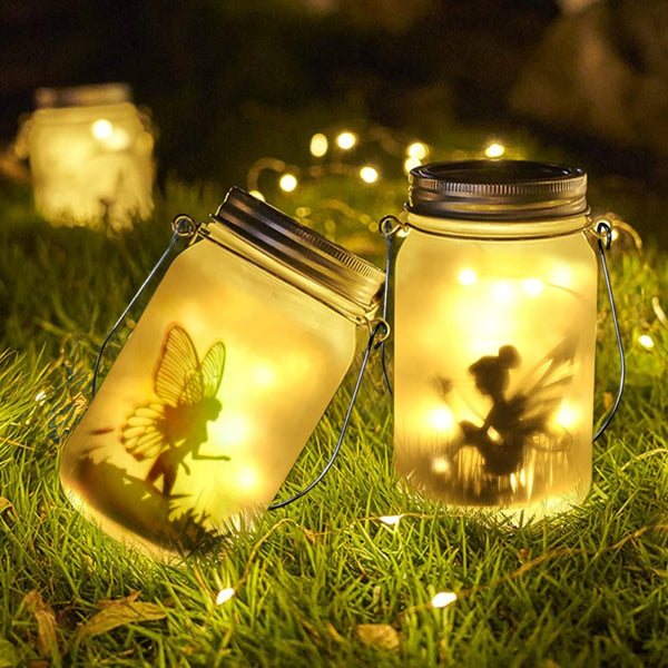 Solar Mason Jar Light Solar Lantern Fairy Lights Hanging Standing Solar Lamp