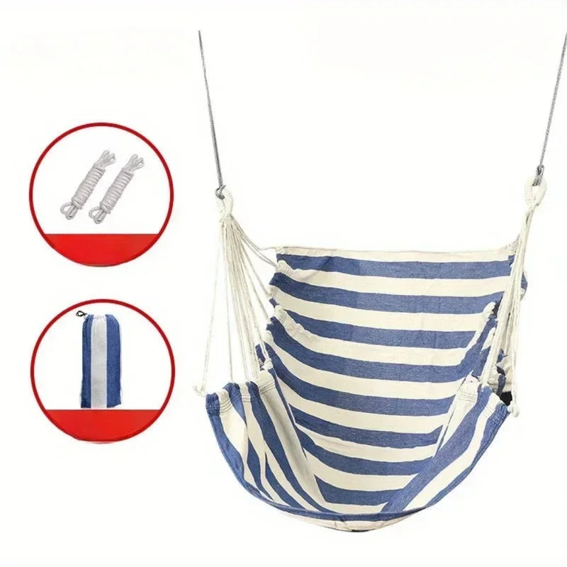 Outdoor Hammock Chair Canvas Swing Chair No Pillow Or Cushion Hammock