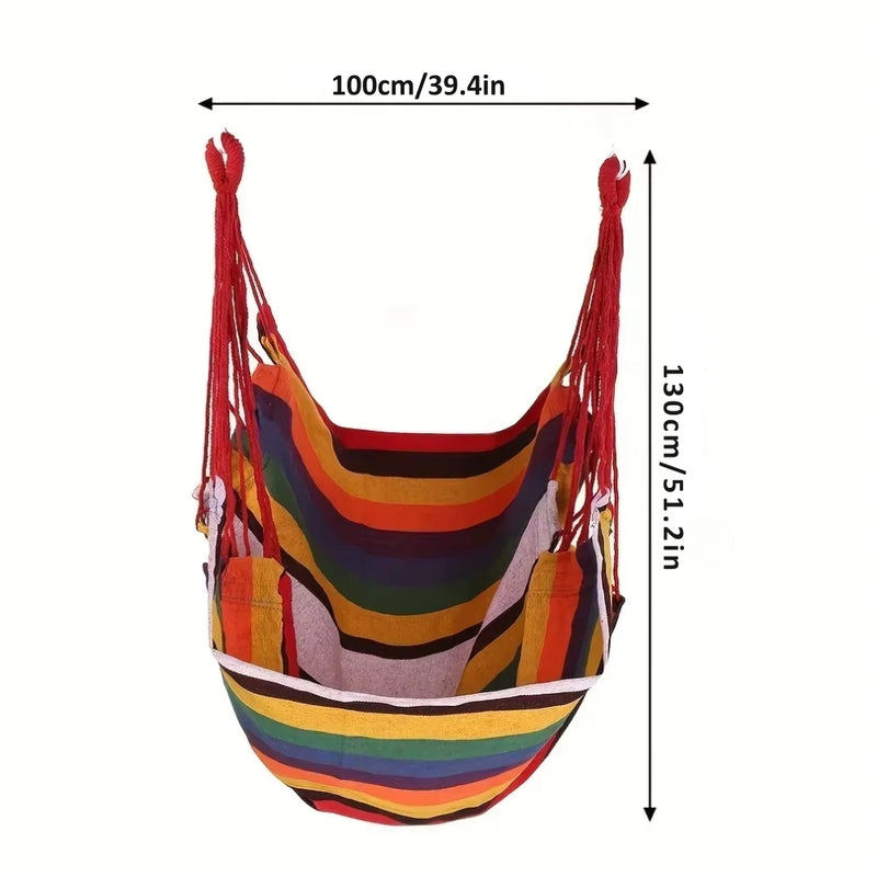 Outdoor Hammock Chair Canvas Swing Chair No Pillow Or Cushion Hammock