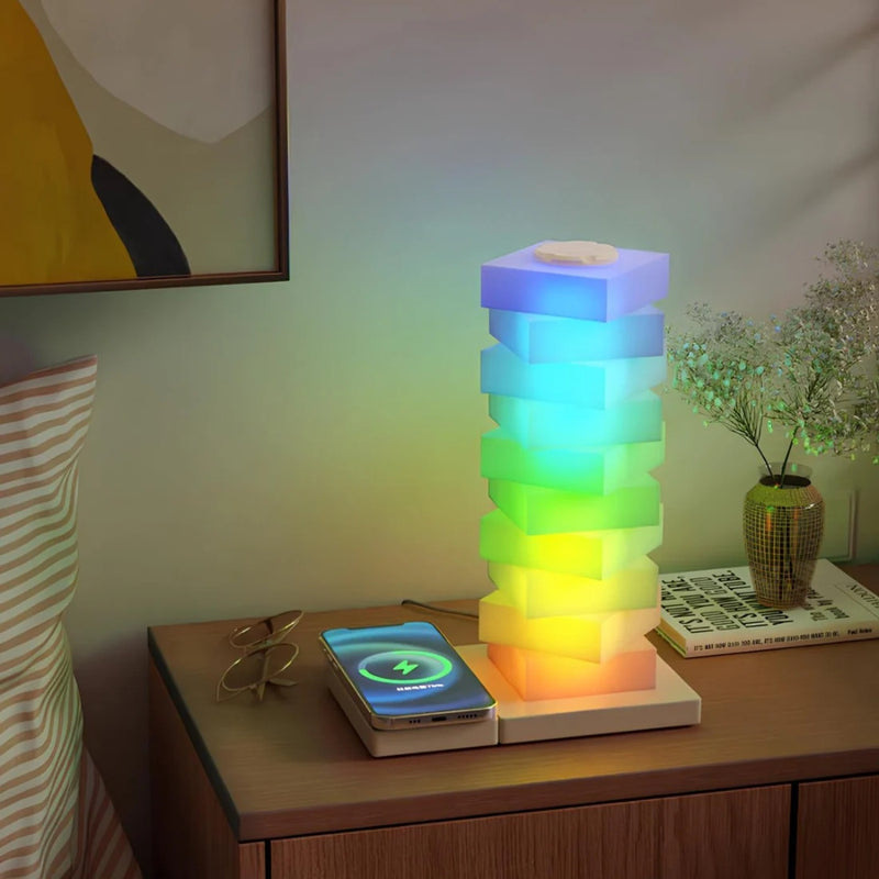 Wireless Charging Desk Lamp RGB Light With Color Changing