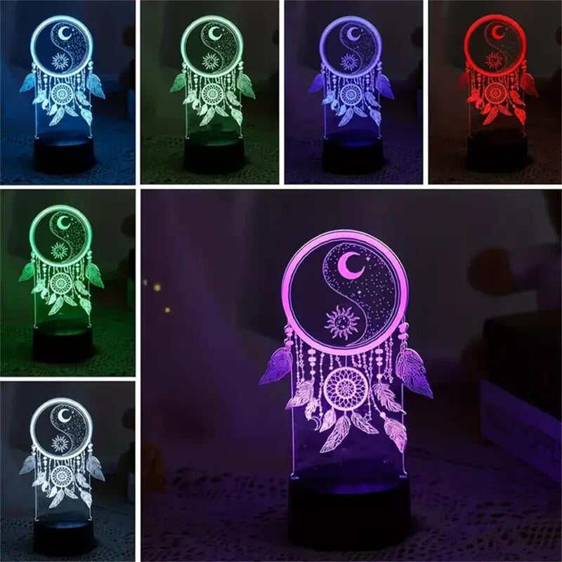 Dream catcher 3D Night Light 3D Optical Illusion Lamp