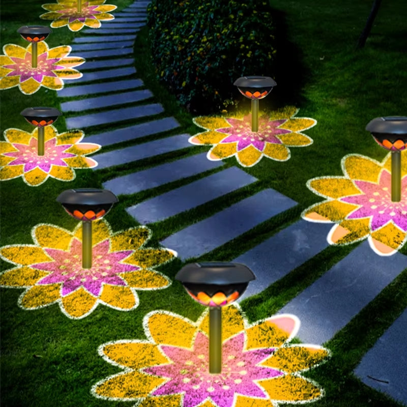 Solar Projection Lamp Lawn Lights Outdoor Waterproof Garden Lamp