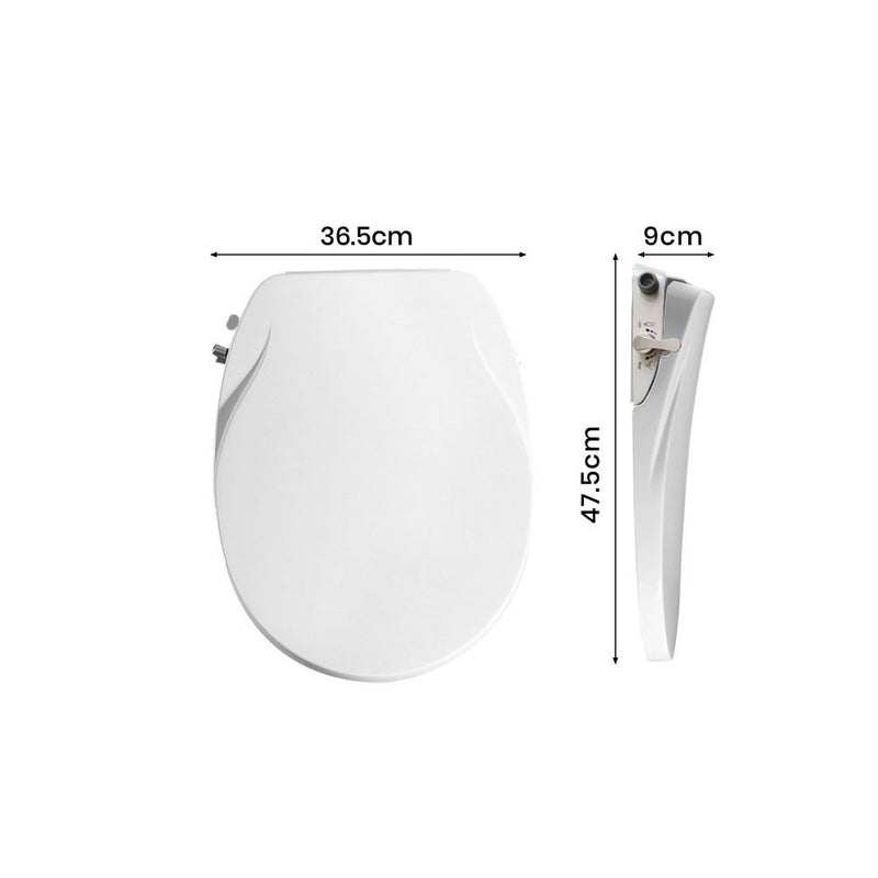 Non Electric Bidet Toilet Seat O Cover Bathroom Dual Nozzle Spray Water Wash