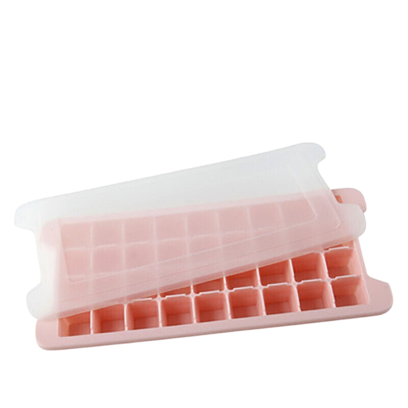 Silicone Ice Cube Whiskey Tray With Lid Mold Maker Tool