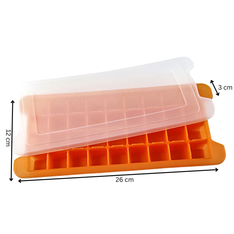 Silicone Ice Cube Whiskey Tray With Lid Mold Maker Tool