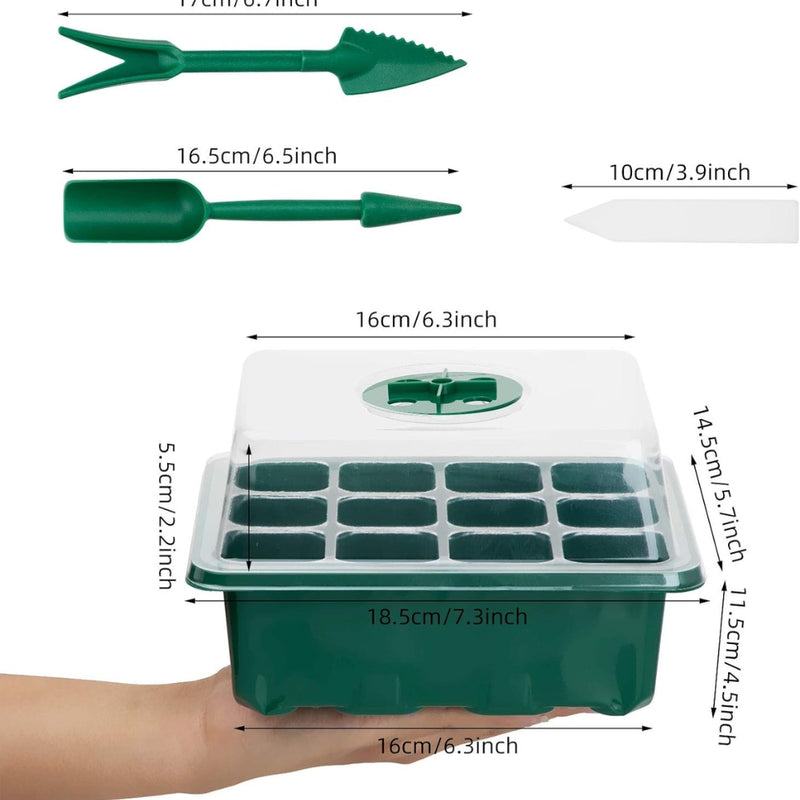Plant Seed Grow Box Propagation Nursery Seedling Starter Tray