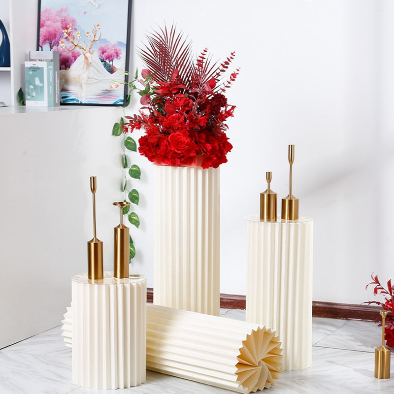 Carboard Round Plinth Cylinder Pedestal Wedding Flower Display Stand