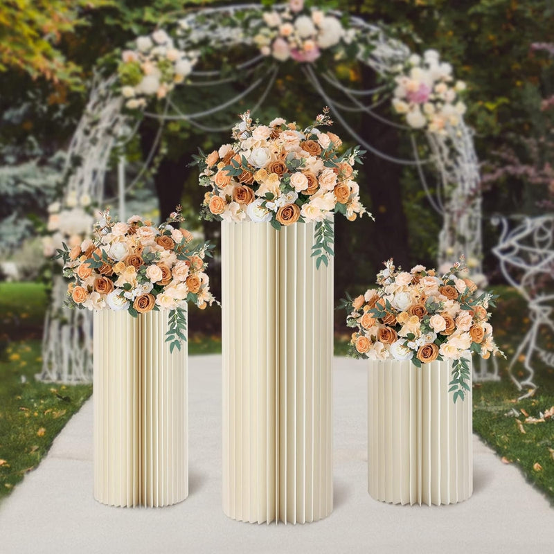 Carboard Round Plinth Cylinder Pedestal Wedding Flower Display Stand
