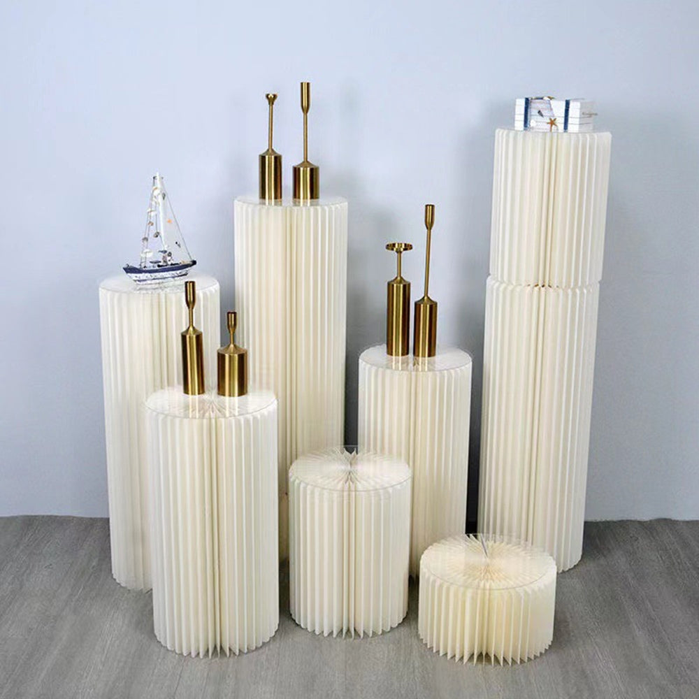 Carboard Round Plinth Cylinder Pedestal Wedding Flower Display Stand