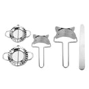 5pcs Dumpling Maker Stainless Steel Dough Press Making Mould