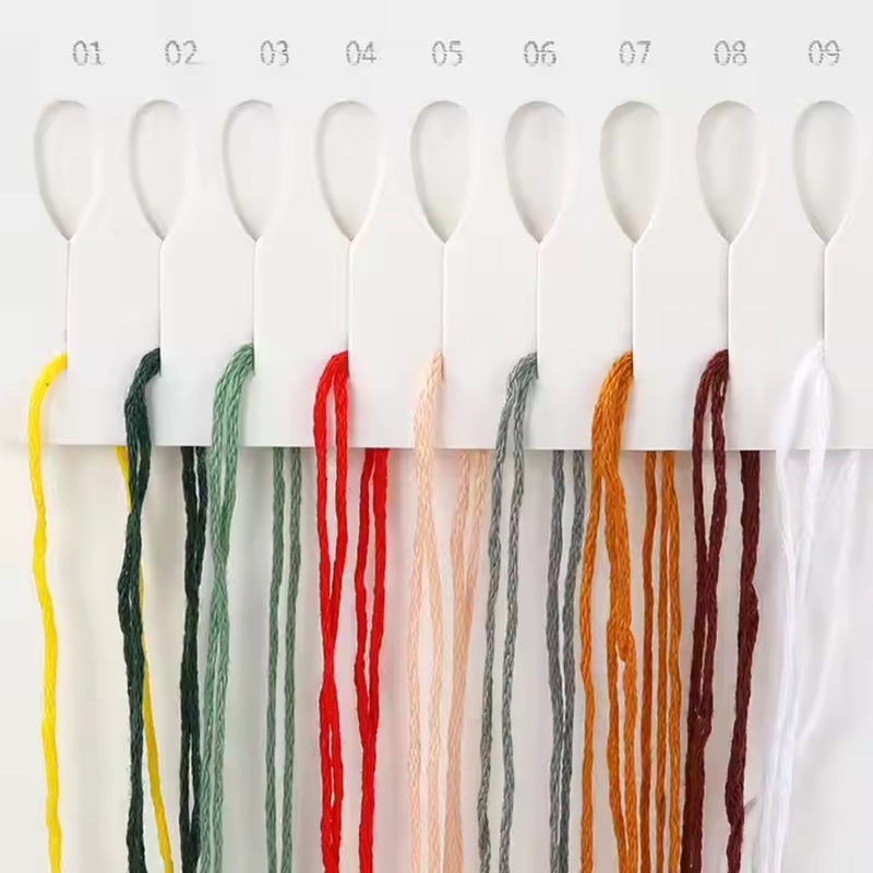 DIY Flowers Pattern Embroidery Kits Craft Beginner Needlepoint Hoop Cross Stitch