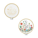 DIY Flowers Pattern Embroidery Kits Craft Beginner Needlepoint Hoop Cross Stitch