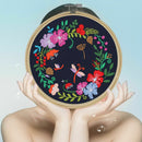 DIY Flowers Pattern Embroidery Kits Craft Beginner Needlepoint Hoop Cross Stitch