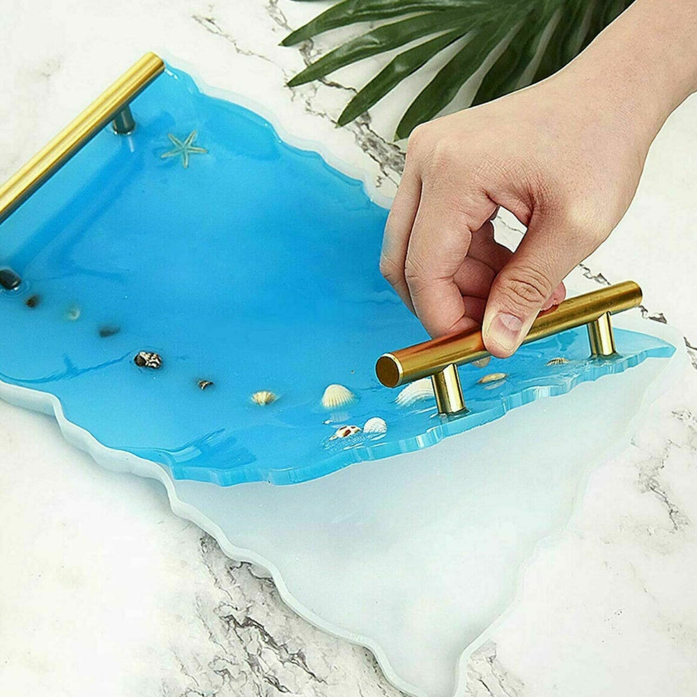 Large Safe Silicone Tray Artist Mold Irregular Coaster Resin Art DIY Tray Mould
