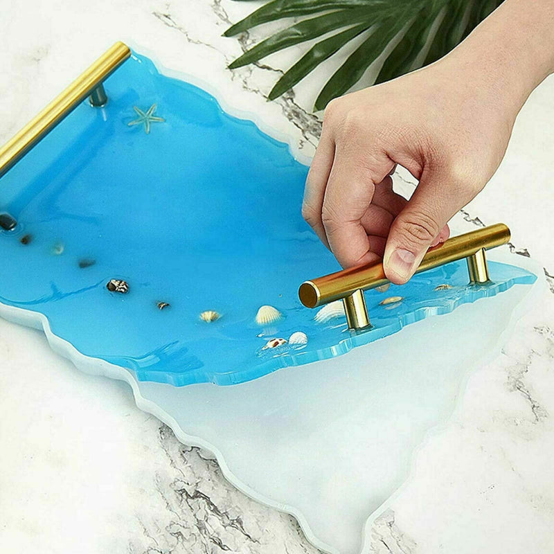 Large Safe Silicone Tray Artist Mold Irregular Coaster Resin Art DIY Tray Mould