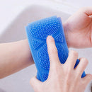Bath Towel Silicone Exfoliating Back Strap Scrub Shower Body Scrubber