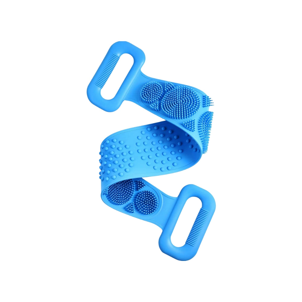 Bath Towel Silicone Exfoliating Back Strap Scrub Shower Body Scrubber