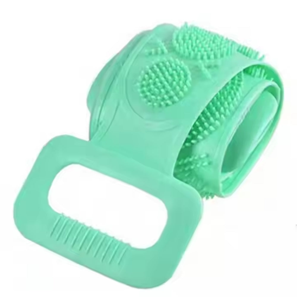 Bath Towel Silicone Exfoliating Back Strap Scrub Shower Body Scrubber