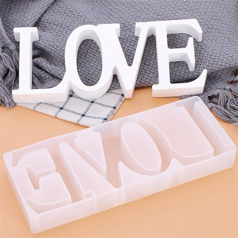 LOVE Sign Resin Casting Mold Silicone Jewelry Making Epoxy Mould Craft Tool