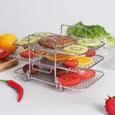 3 Layers Air Fryer Rack Stackable Grilling Rack Stainless Steel