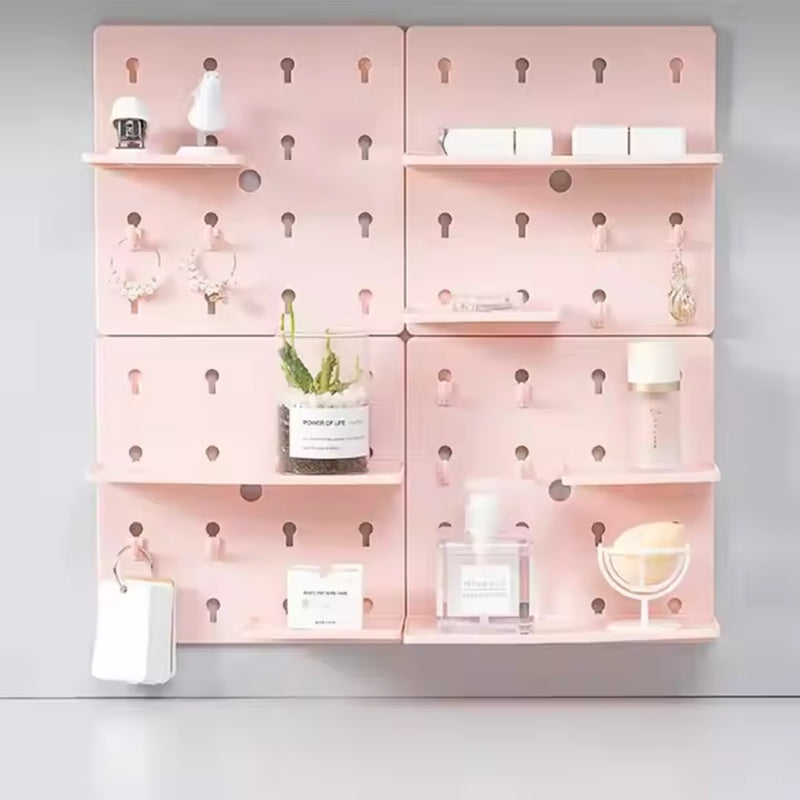 1PC Wall Perforation Free Plastic Shelving Wall Peg Boards for Walls