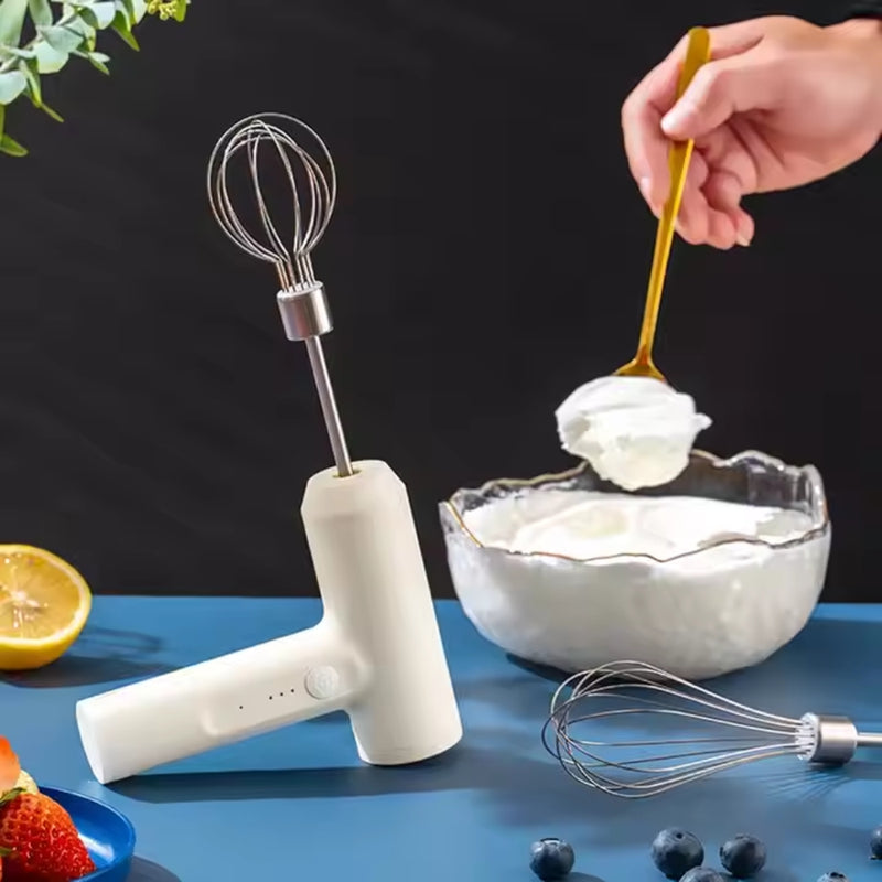 Wireless Electric Food Mixer Portable 3 Speeds Egg Beater