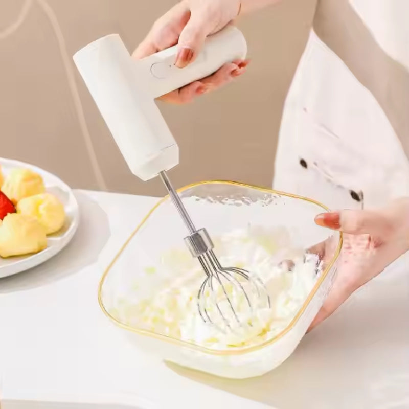 Wireless Electric Food Mixer Portable 3 Speeds Egg Beater