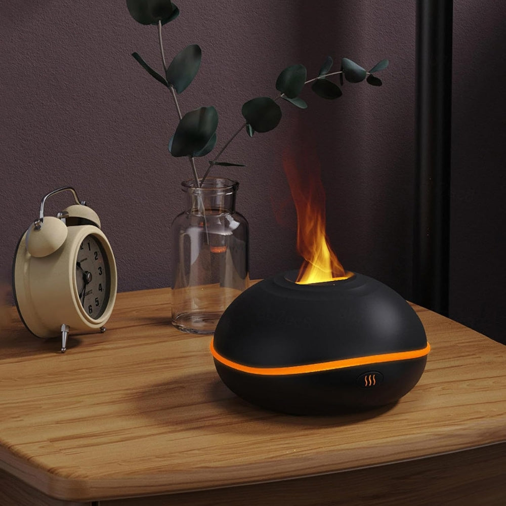 Fire Flame Aromatherapy Diffuser Humidifier with 7 Flames Effect