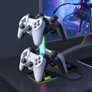 Controller Stand with 9 Light Modes Headset Holder for Desk Stand