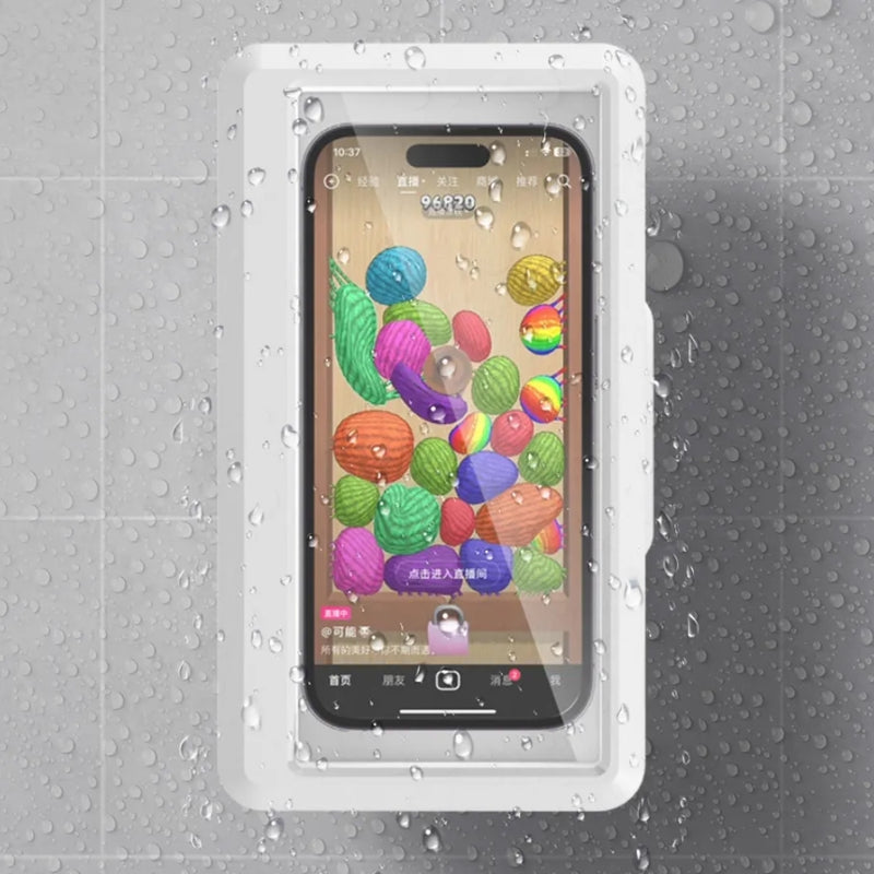 Waterproof Bathroom Phone Holder Wall Box with Self-Adhesive