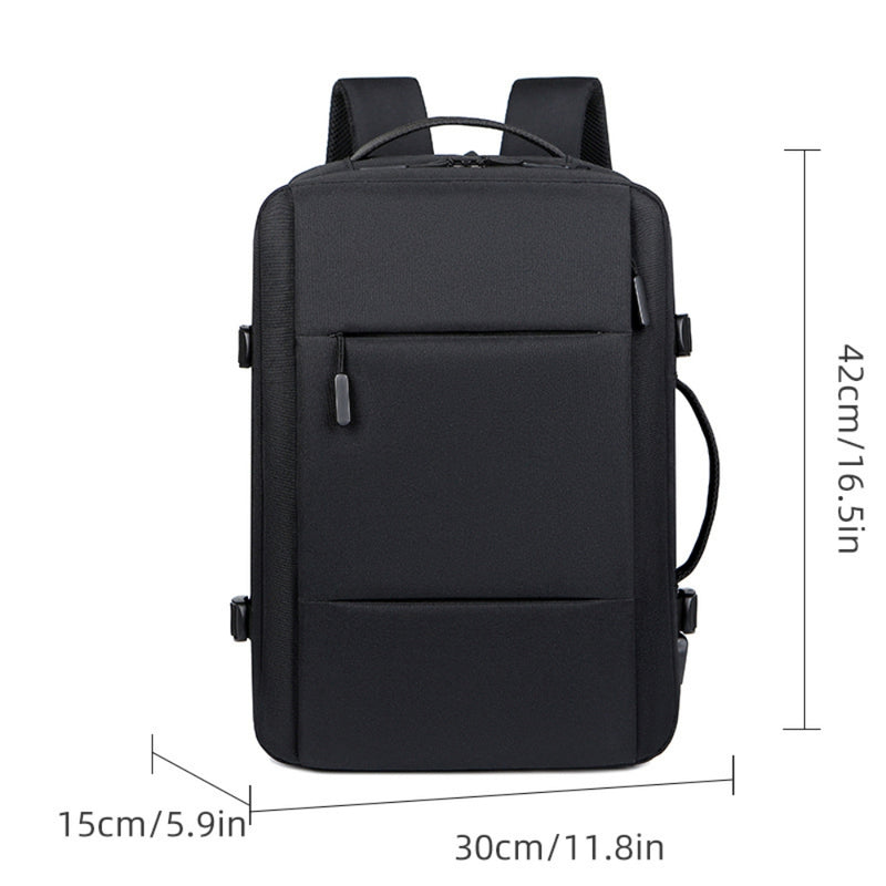 Large Capacity Expandable Travel Backpack with USB Port