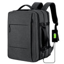 Large Capacity Expandable Travel Backpack with USB Port
