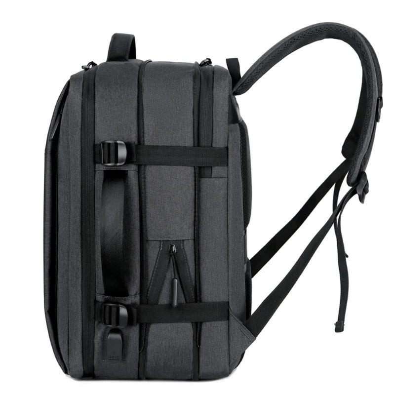 Large Capacity Expandable Travel Backpack with USB Port