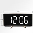 Modern Curved LED Mirror Alarm Clock