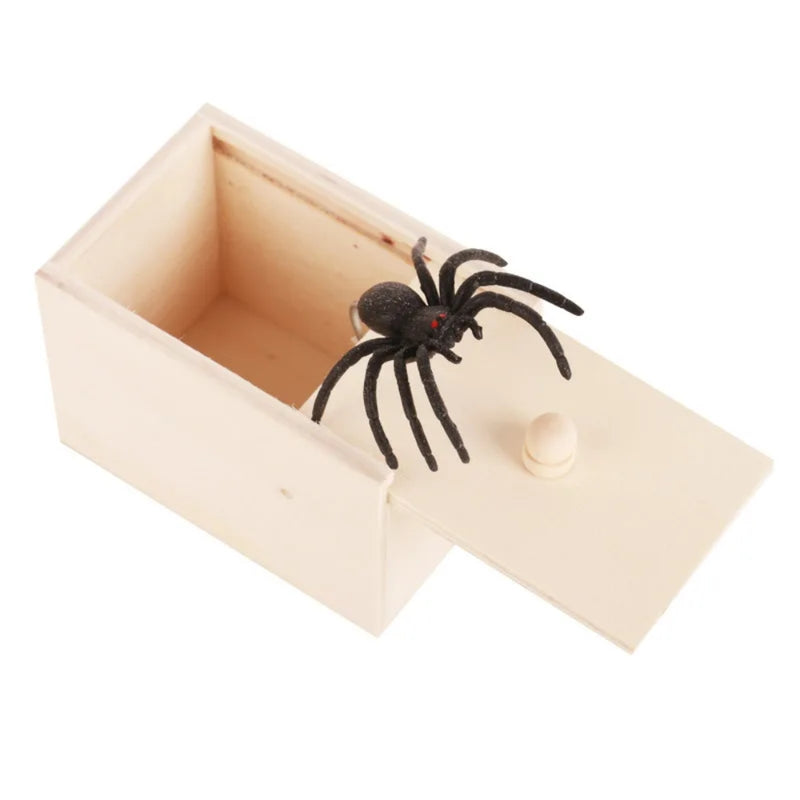 Wooden Prank Spider Scare Box