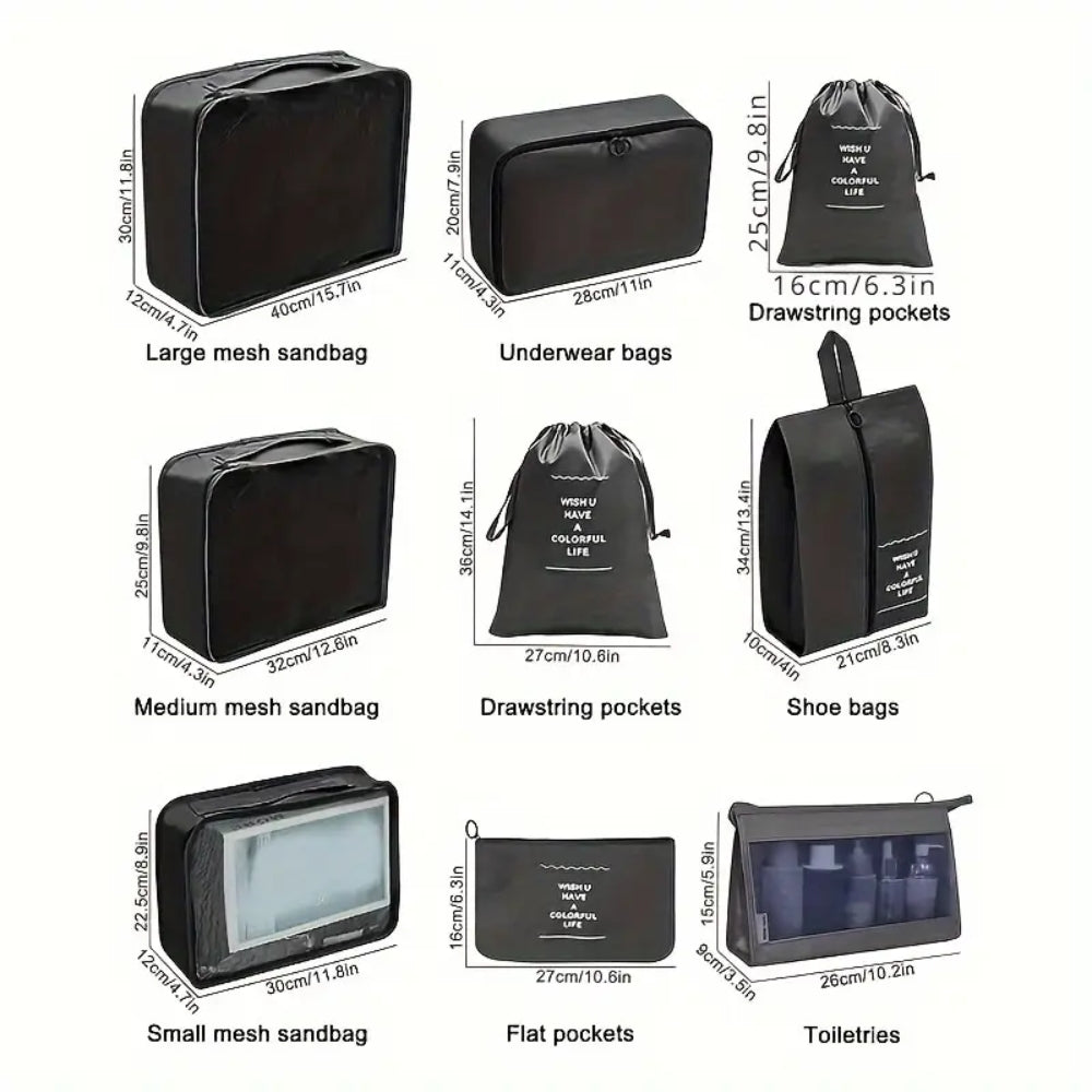 8 Pcs Travel Organizer Bag Set