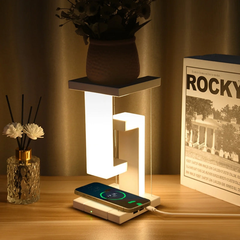 Floating Lamp Night Light With Wireless Charging