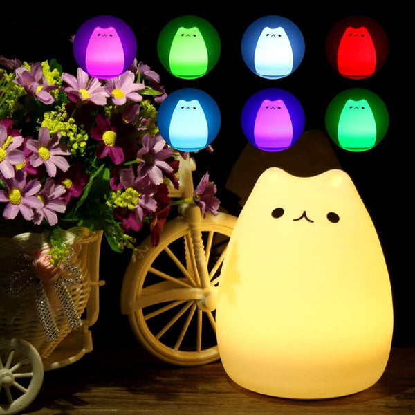 7 Color Changing LED Cat Night Lamp