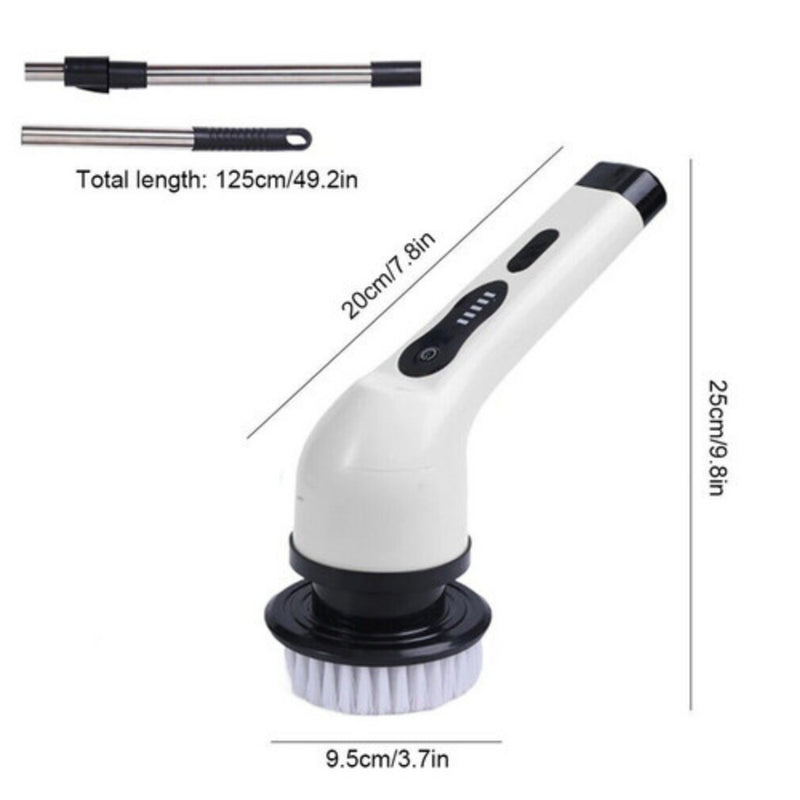 9 in 1 Cordless Rechargeable Electric Spin Scrubber Turbo Scrub Cleaning Brush