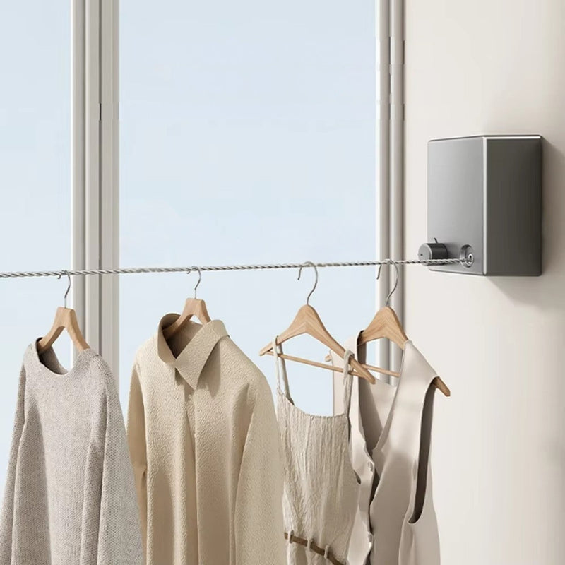 Space Saving Retractable Clothesline Effortlessly Dry Clothes