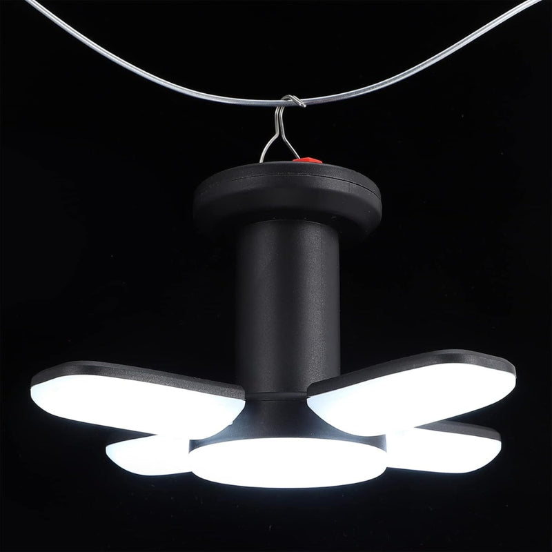 Solar LED Camping Lantern Rechargeable Power Bank Foldable Light Modes