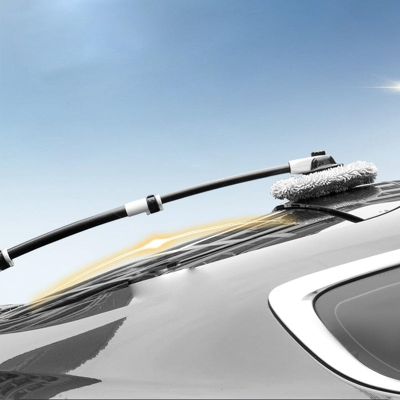 Chenille Car Wash Brush Telescoping Long Handle Cleaning Mop Tool